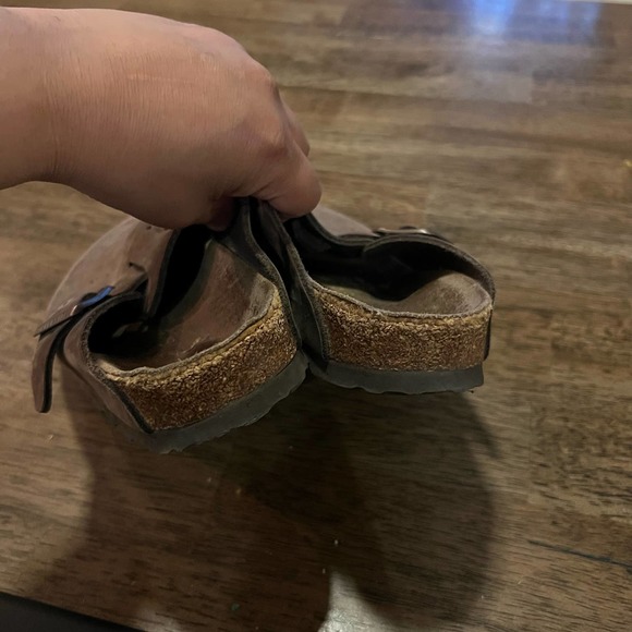 Birkenstock Brown Suede Mules - Picture 3 of 6